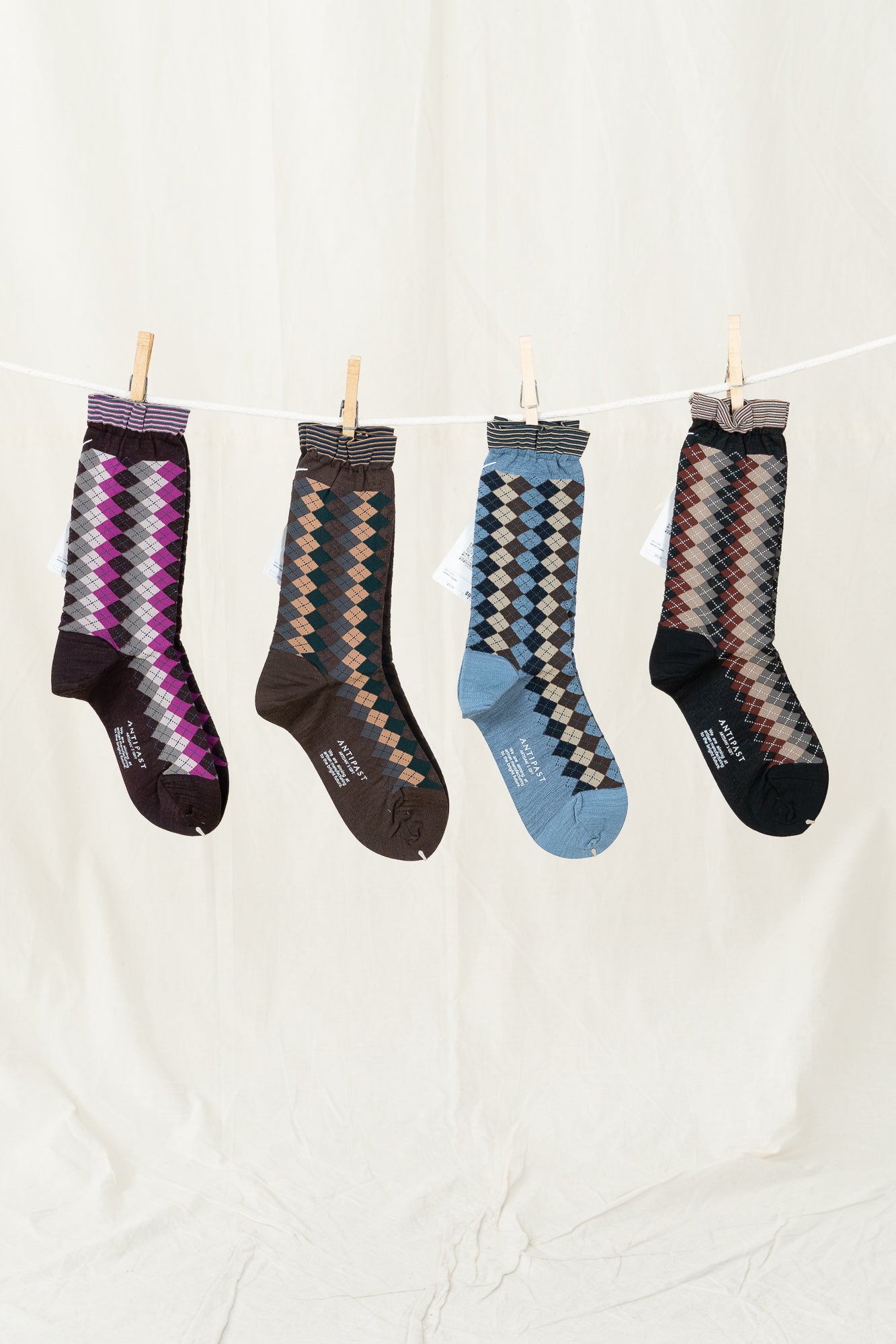 Antipast Argyles Women's Socks - Dark Brown