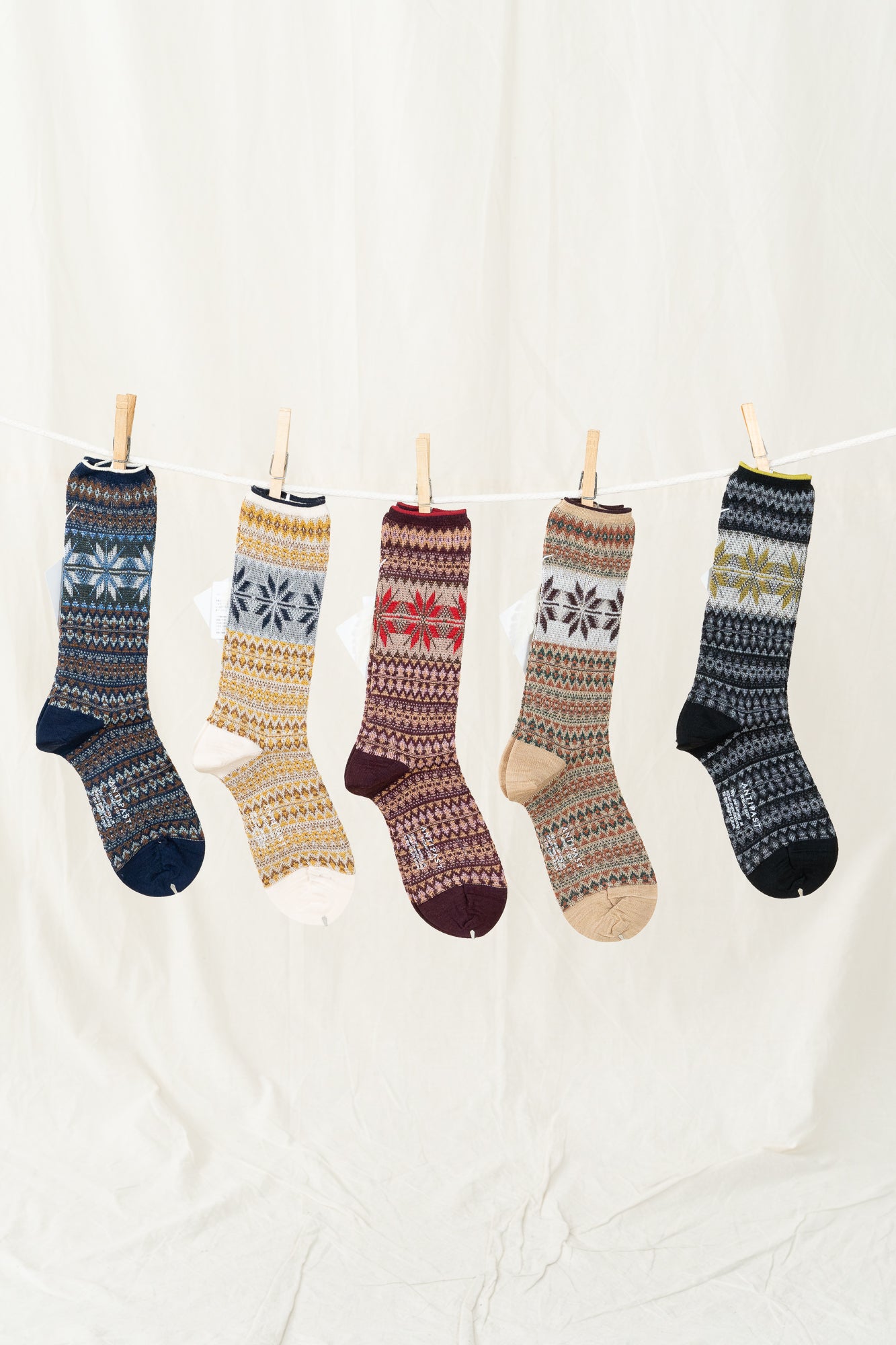 Antipast Snow Crystal Women's Socks - Navy