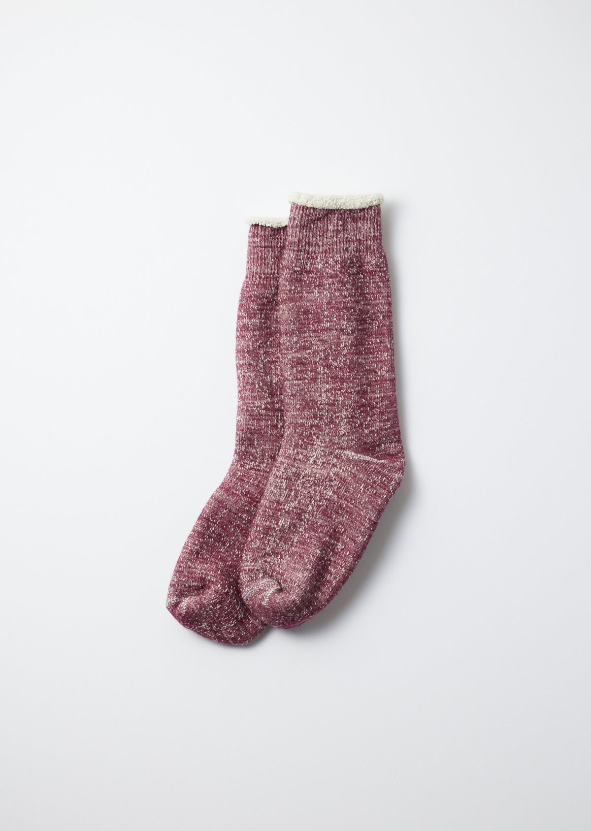 ROTOTO Double Face Crew Socks in Grape