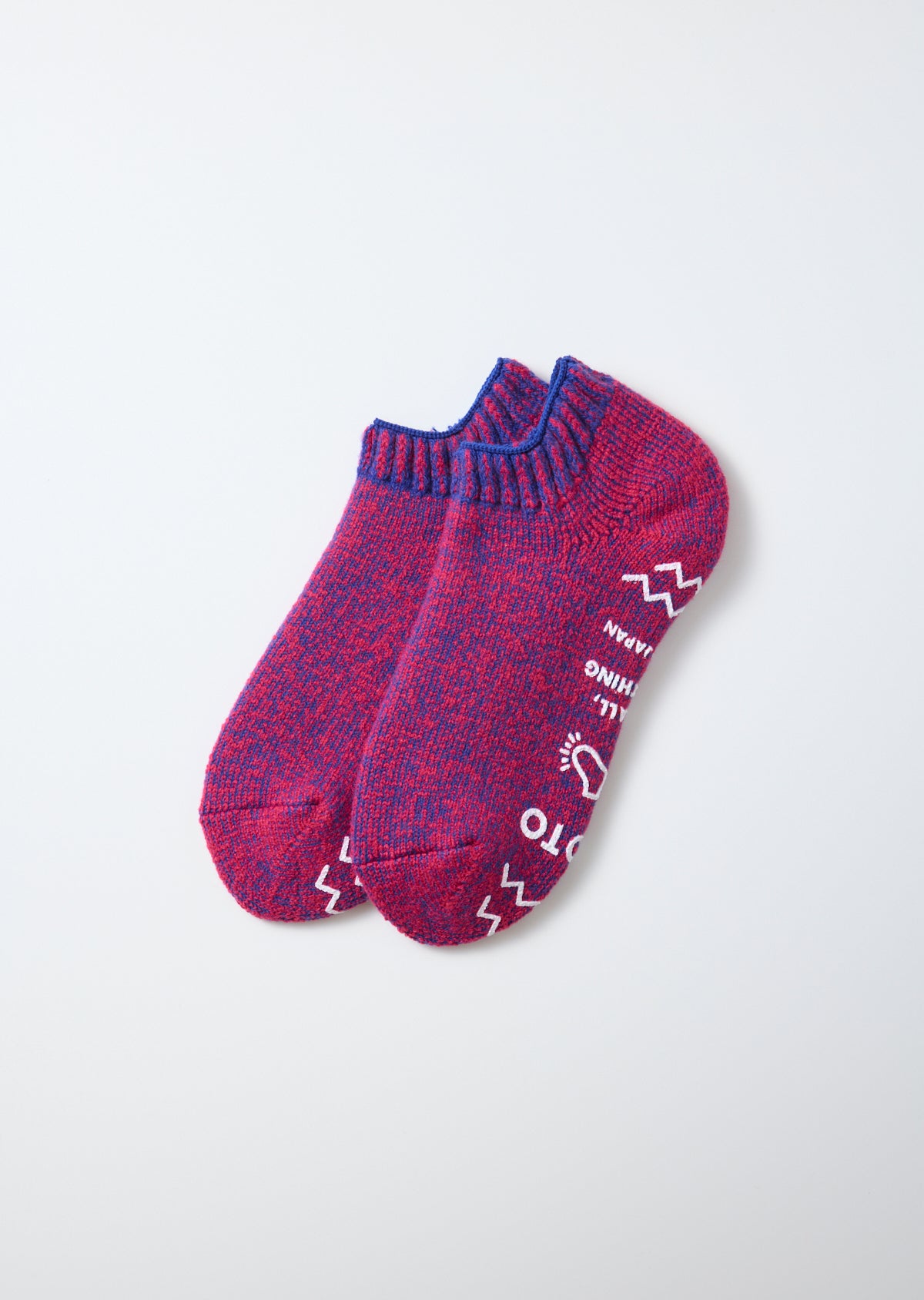 ROTOTO Pile Sock Slipper in Pink/Blue