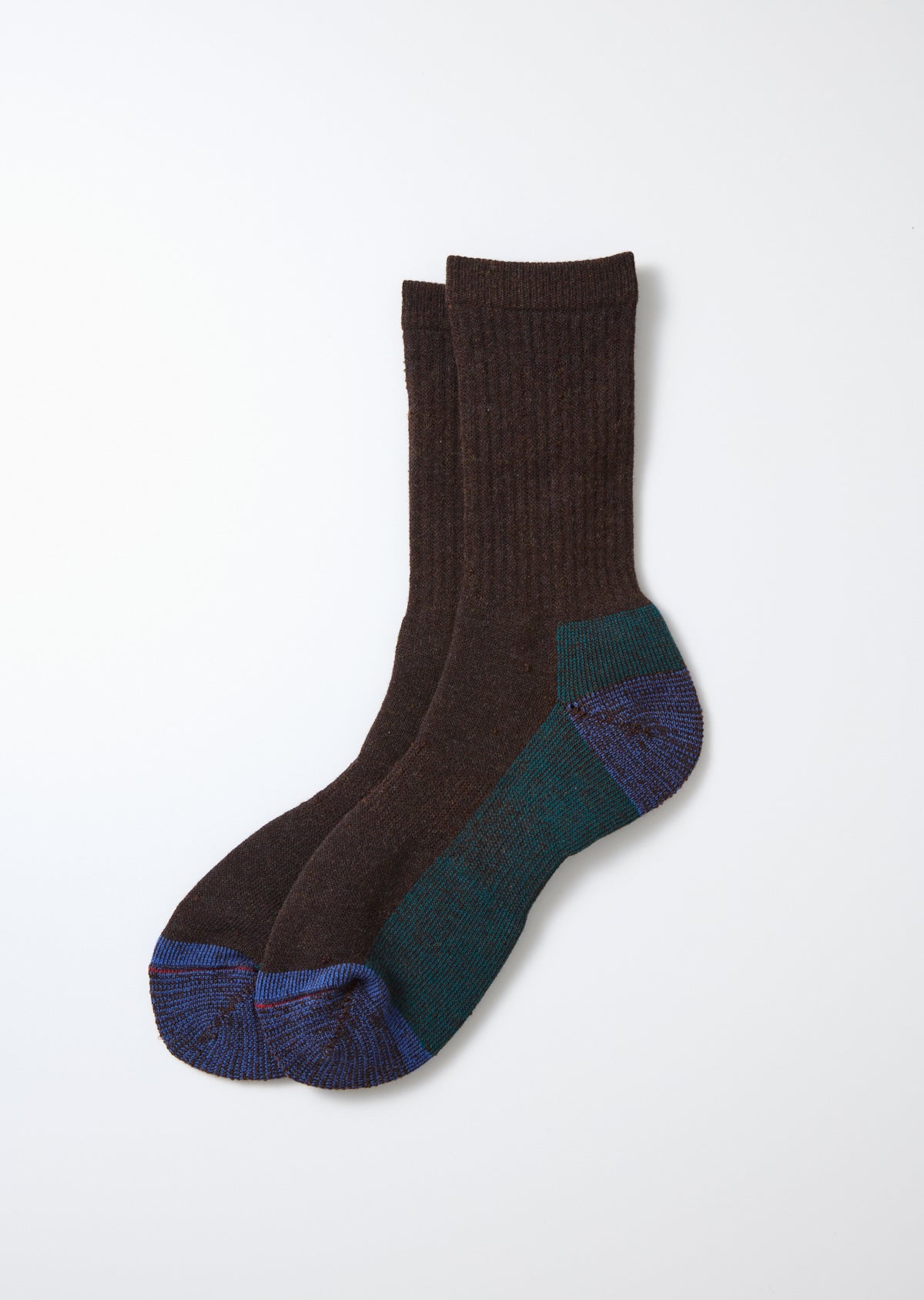 ROTOTO Double Face Merino Pile Socks in Dark Brown