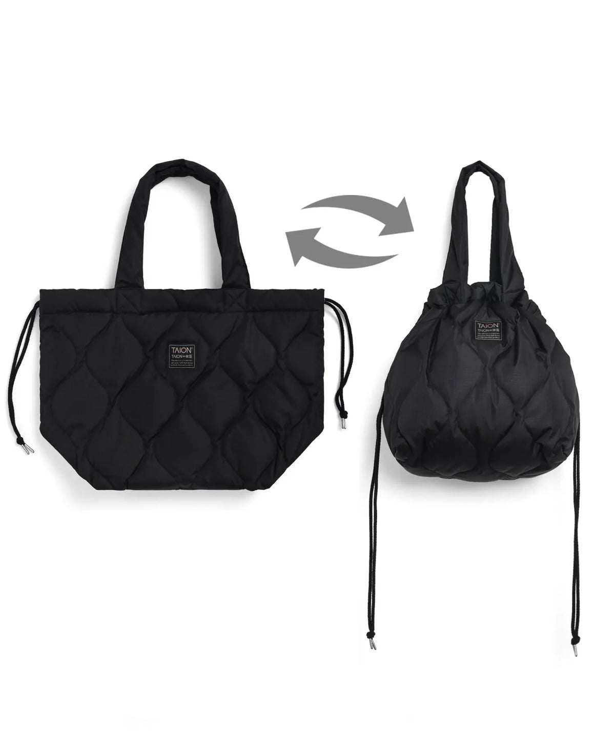 TAION Military Down Tote Bag in Black