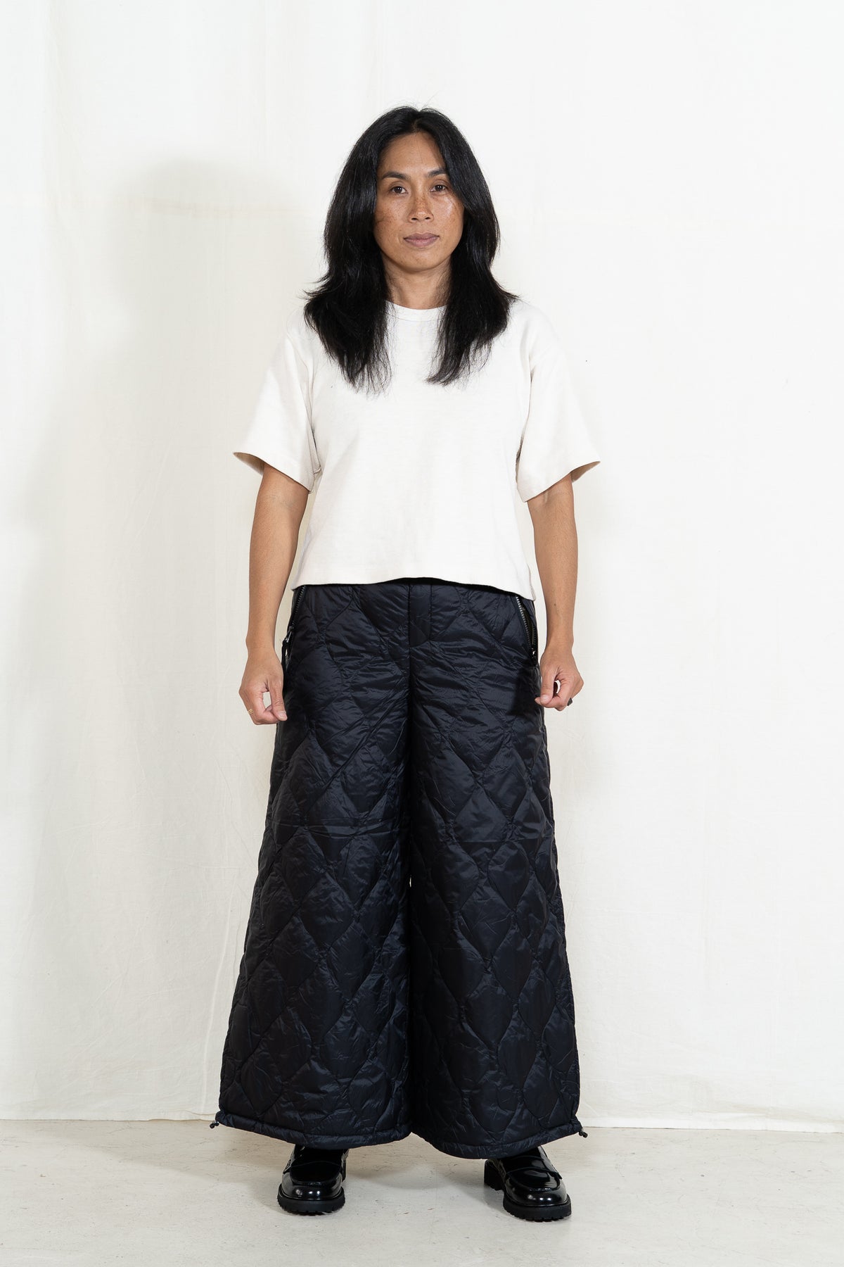 TAION Soft Down Pants in Black