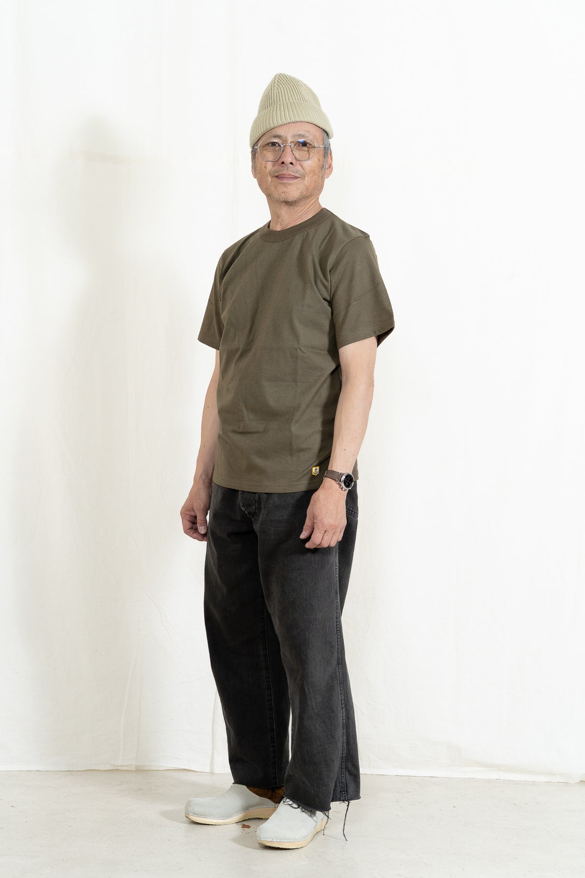 Armor-Lux Plain T-Shirt Callac in Olive