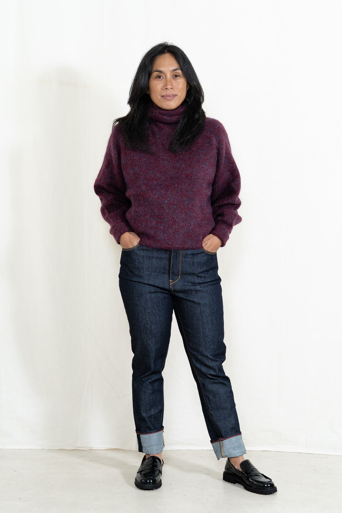 Sayaka Davis Mohair Highneck in Mulberry