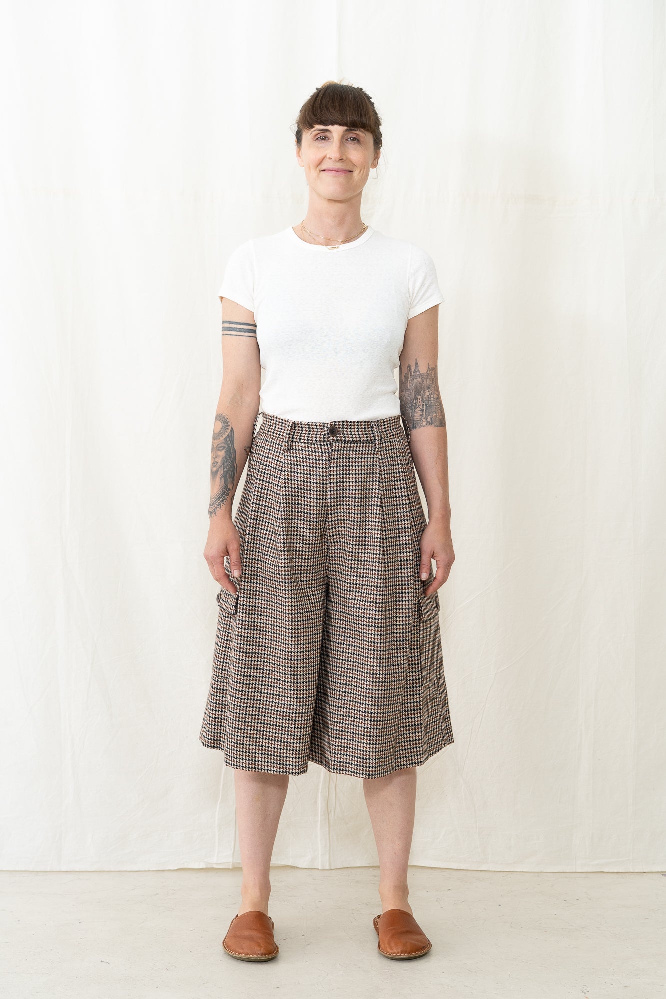 SARAHWEAR Gun Club Check Tweed Culotte