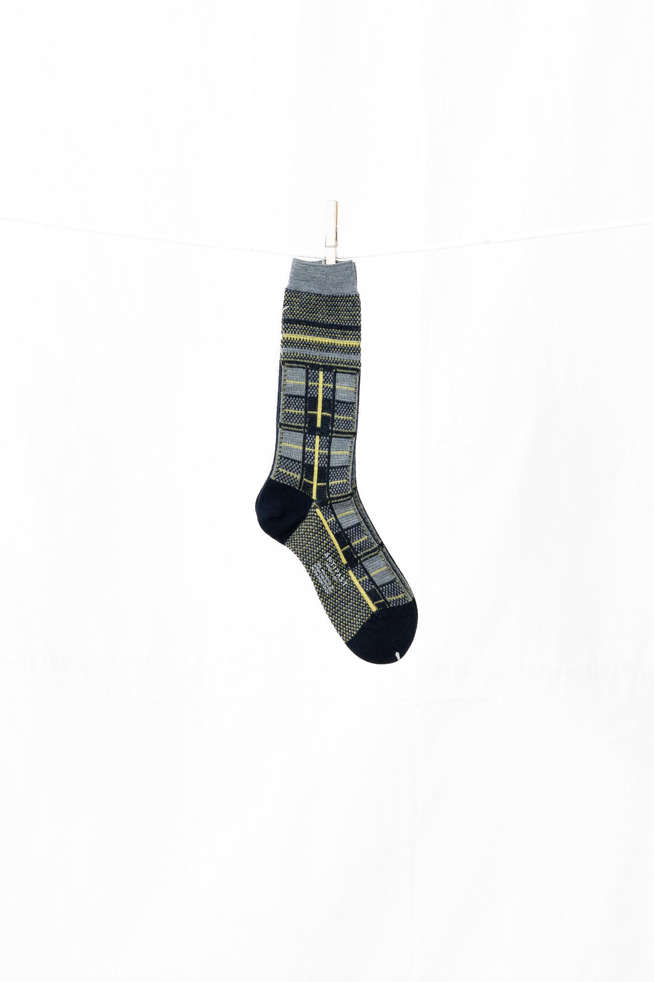 Antipast Tartan Check Women's Socks - Mixed Grey