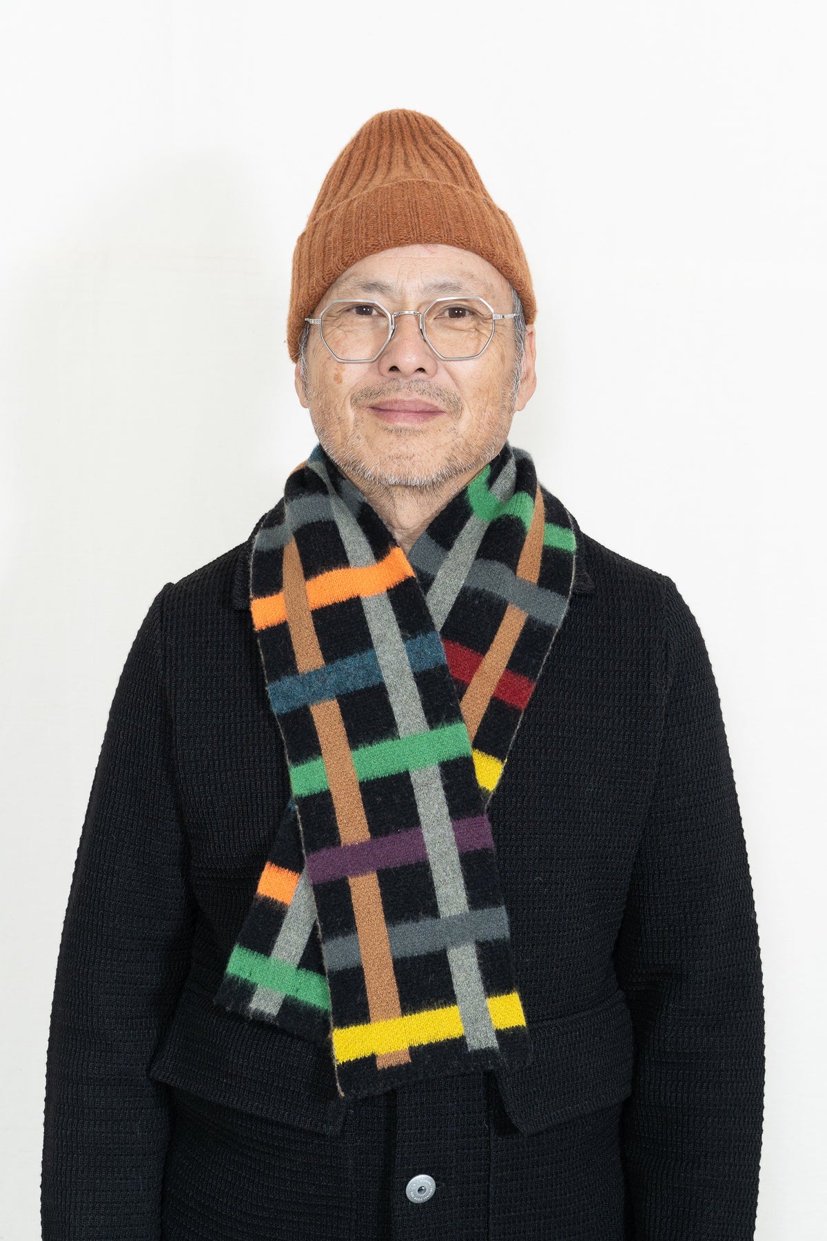 Jo Gordon Brushed Weave Scarf in Black