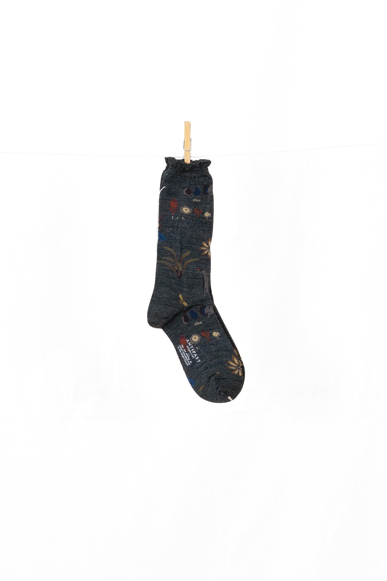 Antipast Botanical XV Women's Socks - Charcoal