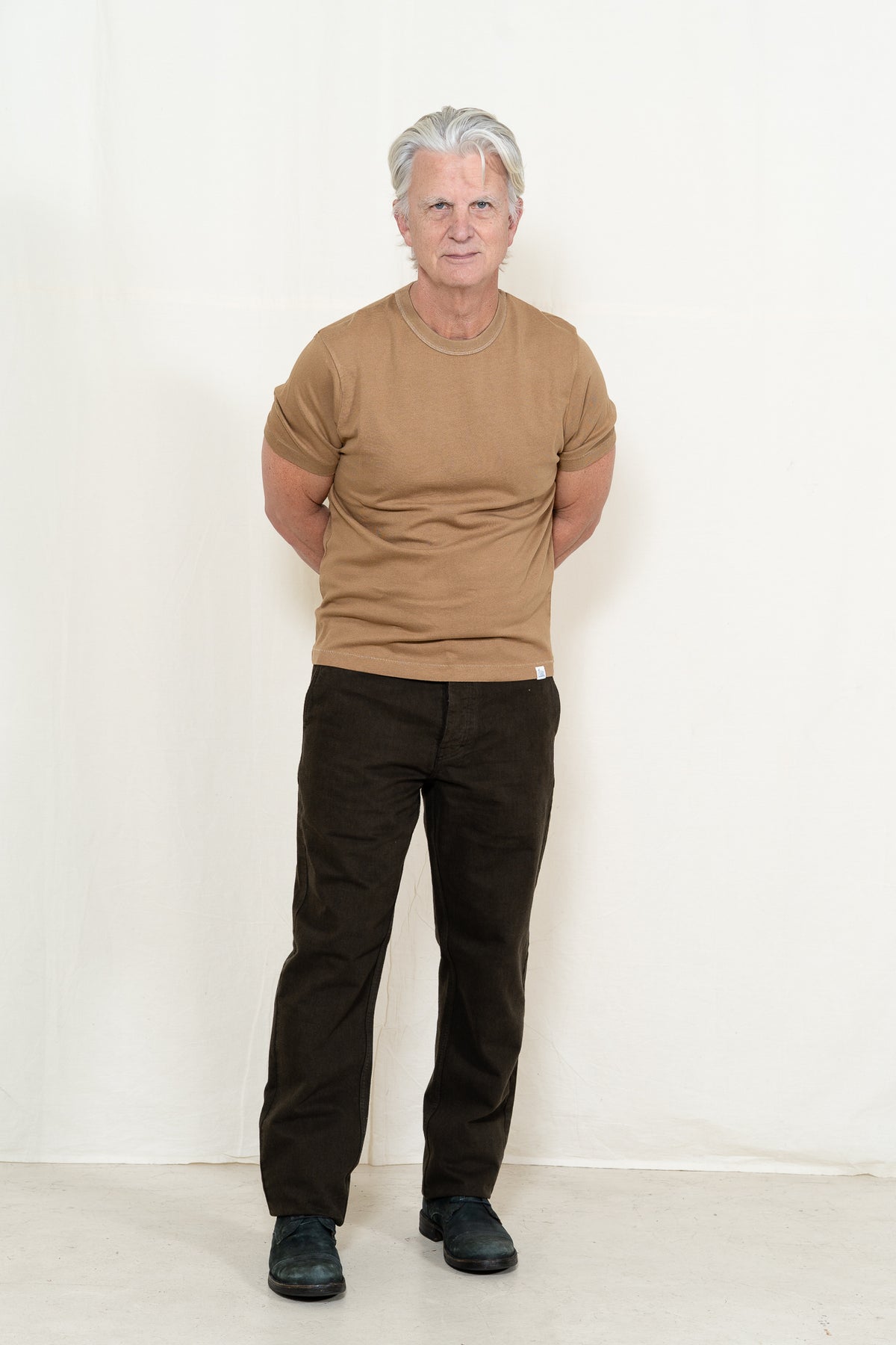Merz b. Schwanen Jersey 03 T-Shirt in Dusted Khaki