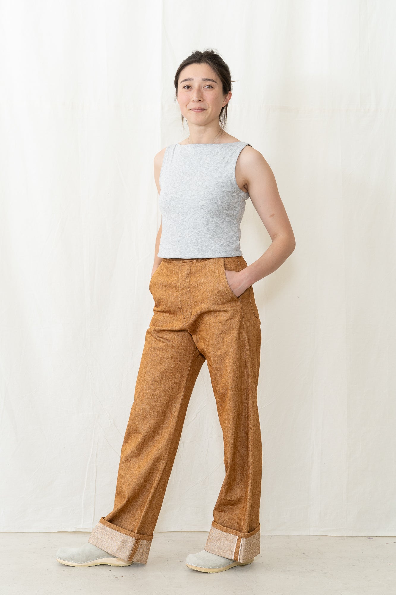 UQNATU Golden Brown Selvage Sailor Pant