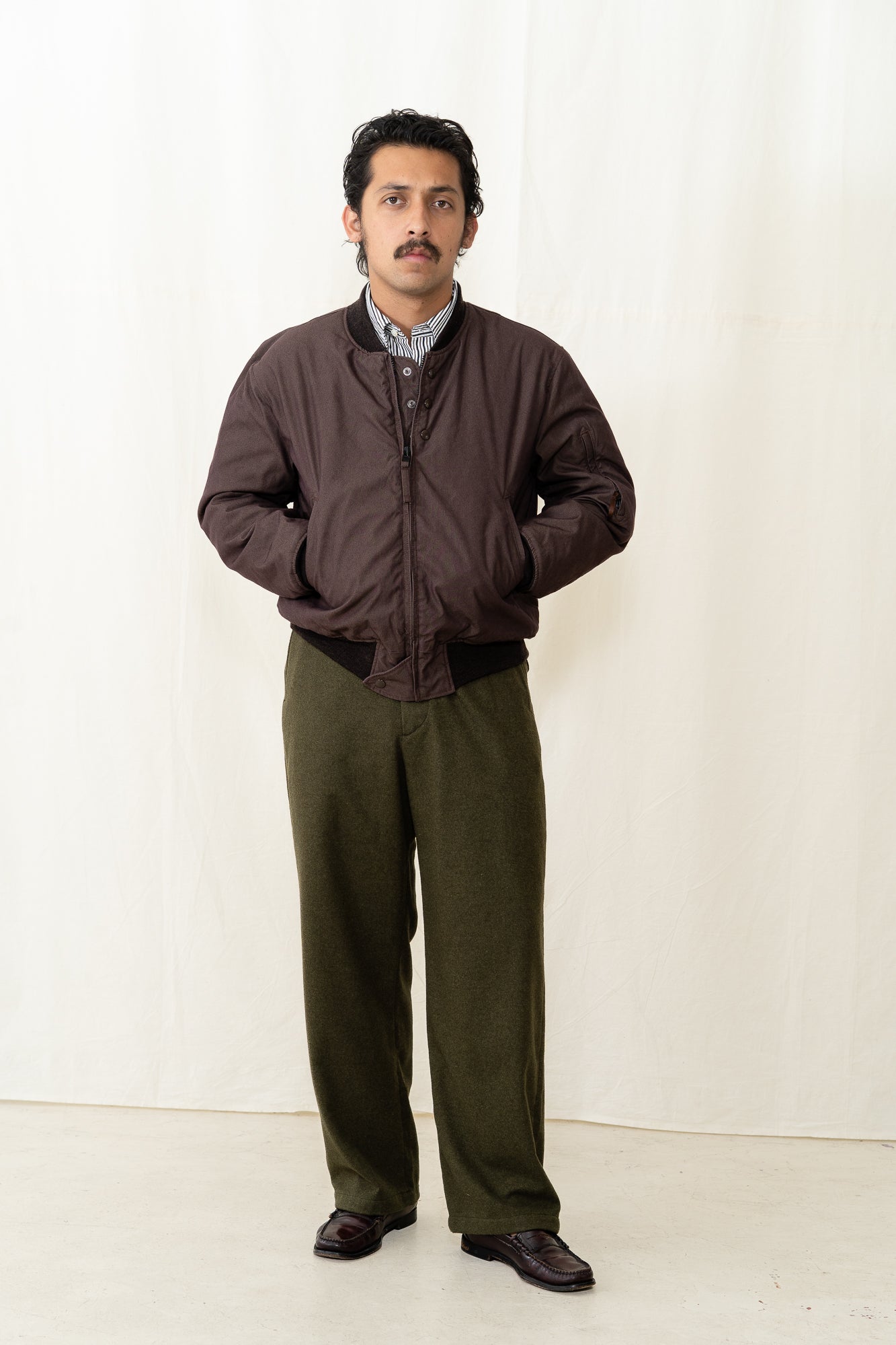 Engineered Garments Aviator Jacket in Brown