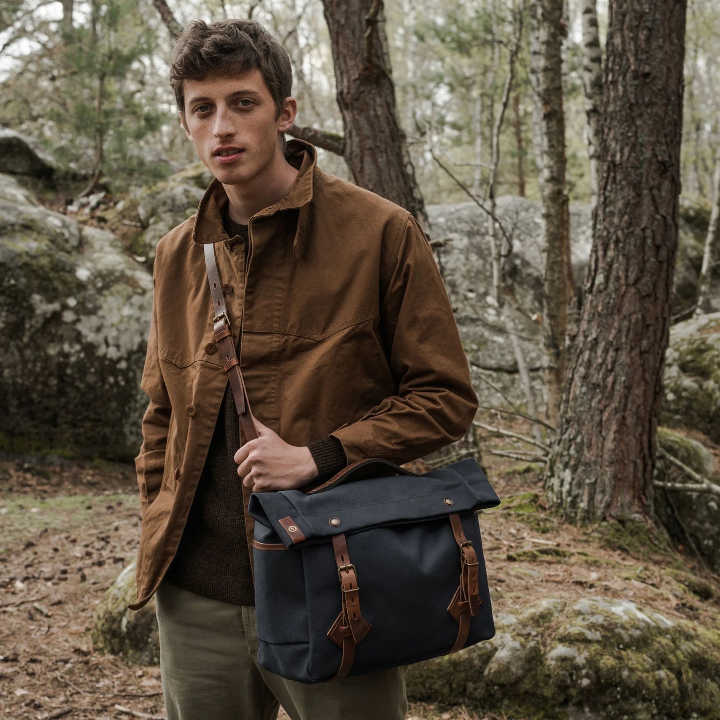 Bleu de Chauffe Gaston Musette Satchel Bag