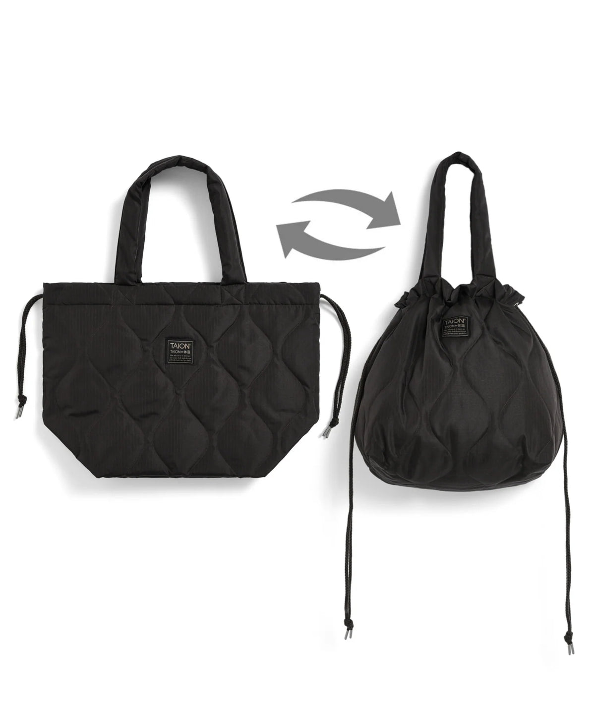 TAION Military Down Tote Bag in Chocolate
