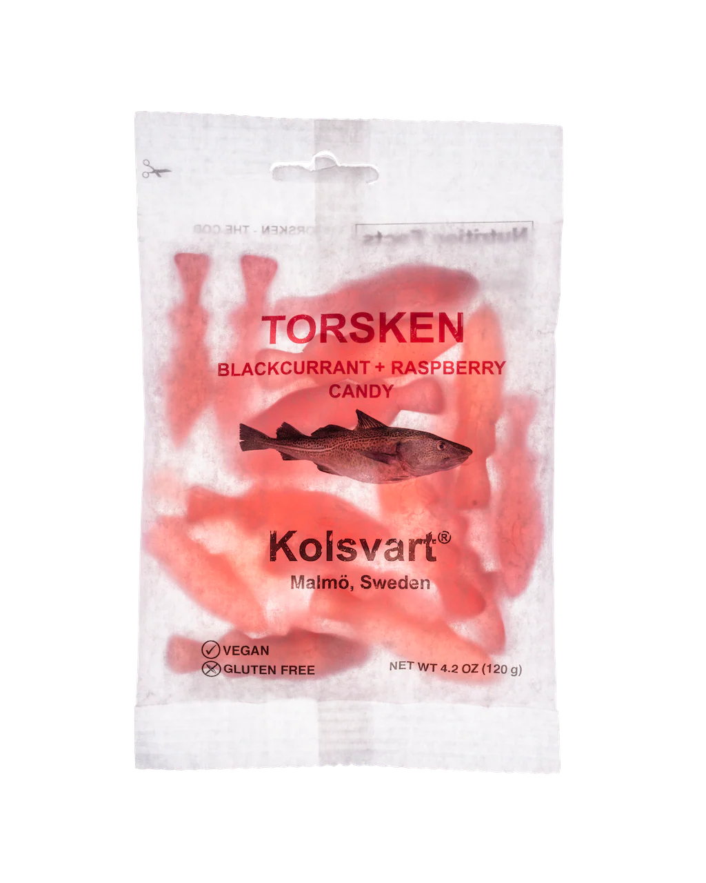 Kolsvart Black Currant + Raspberry Swedish Fish