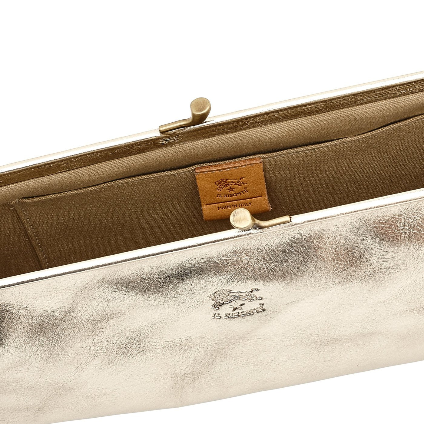Il Bisonte Manuela Clutch Bag in Platinum