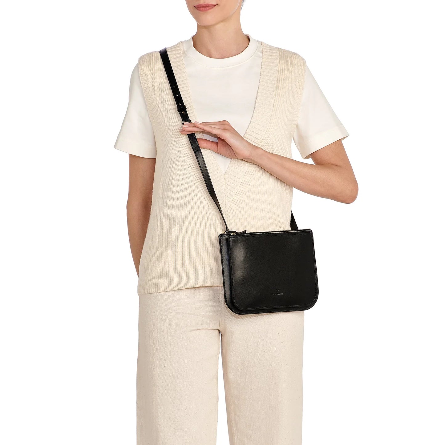 Il Bisonte Roseto Crossbody in Black