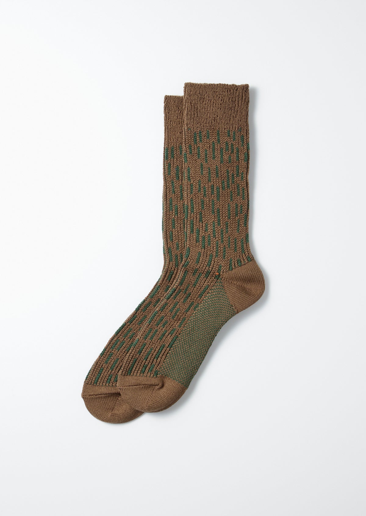 ROTOTO Rain Drop Crew Socks in Olive/Green