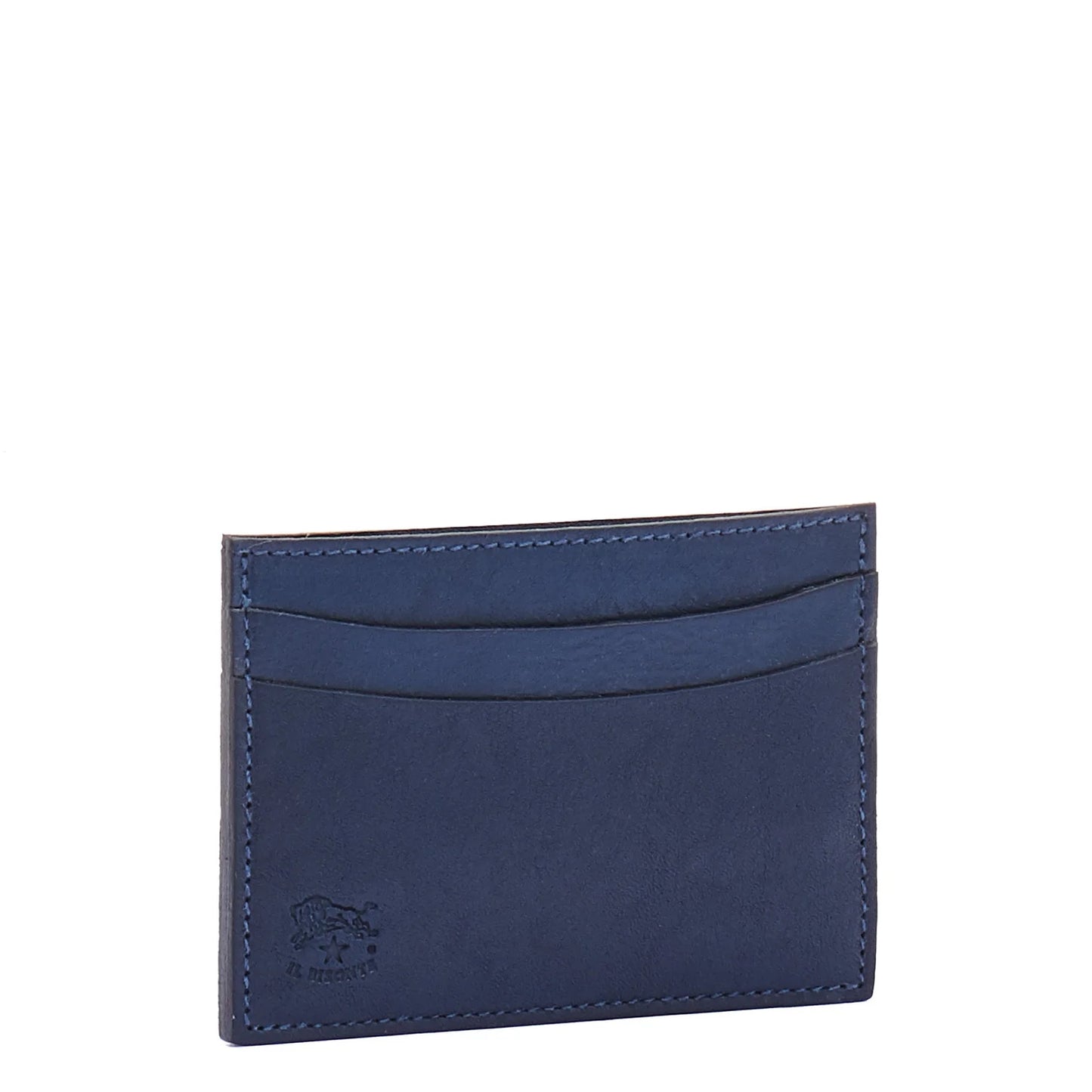 Il Bisonte Classic Card Case in Blue