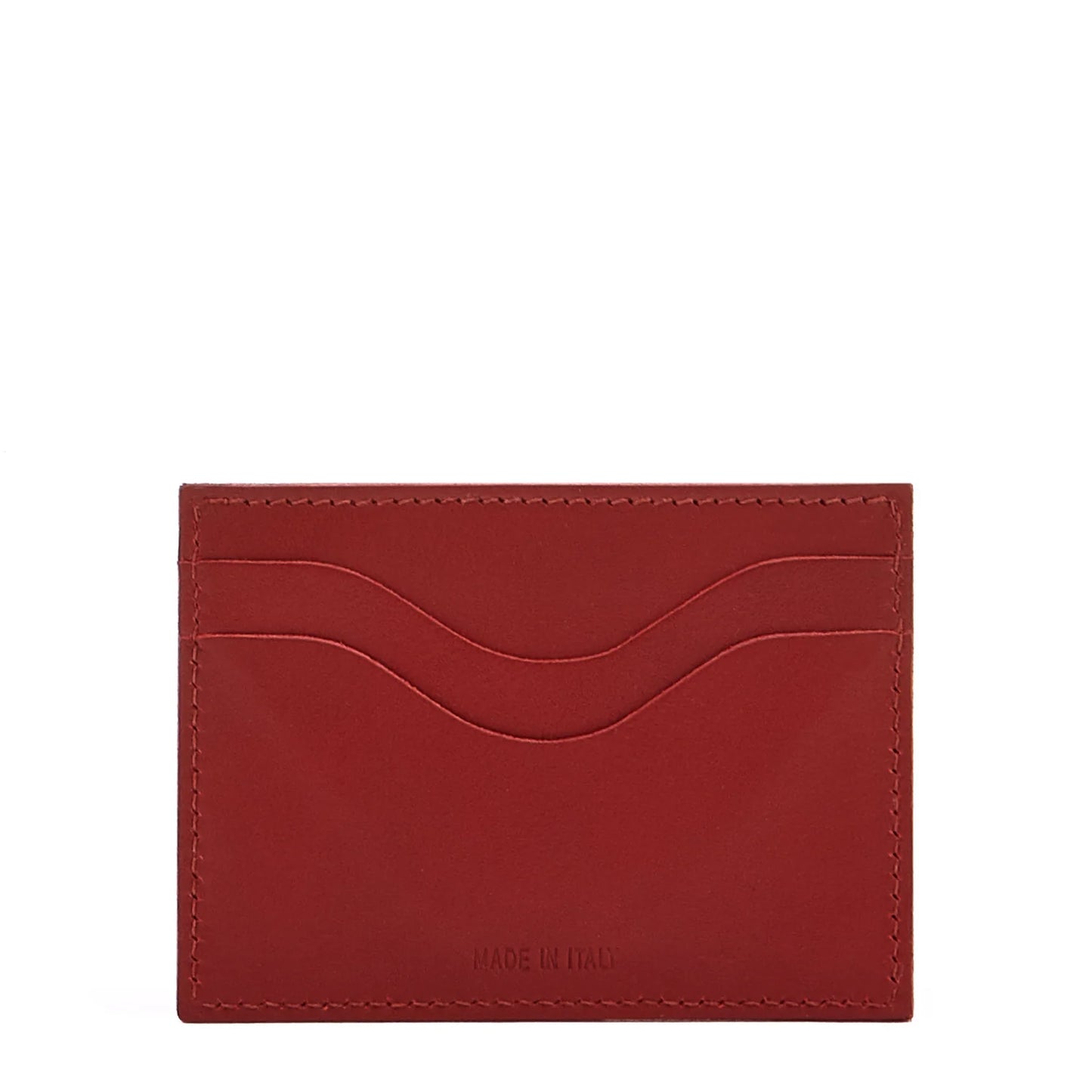 Il Bisonte Salina Card Case in Red