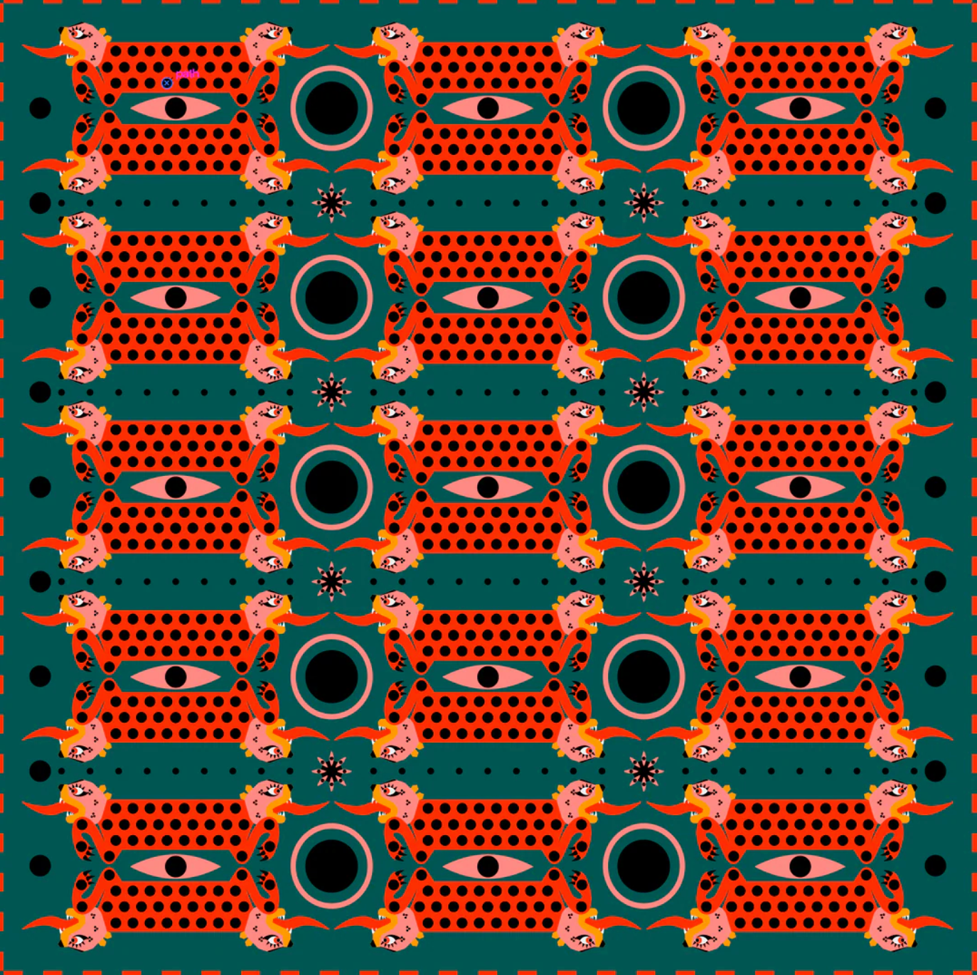 MUR Orange Tiger Bandana