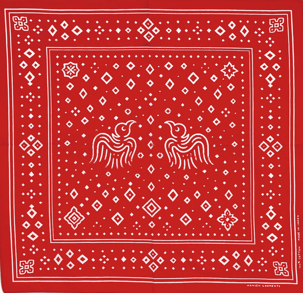 HANSEN Hugin & Munin Bandana - Red