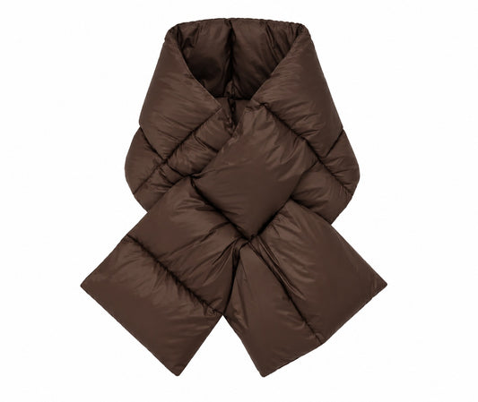 TAION Volume Down Scarf in Dark Chocolate