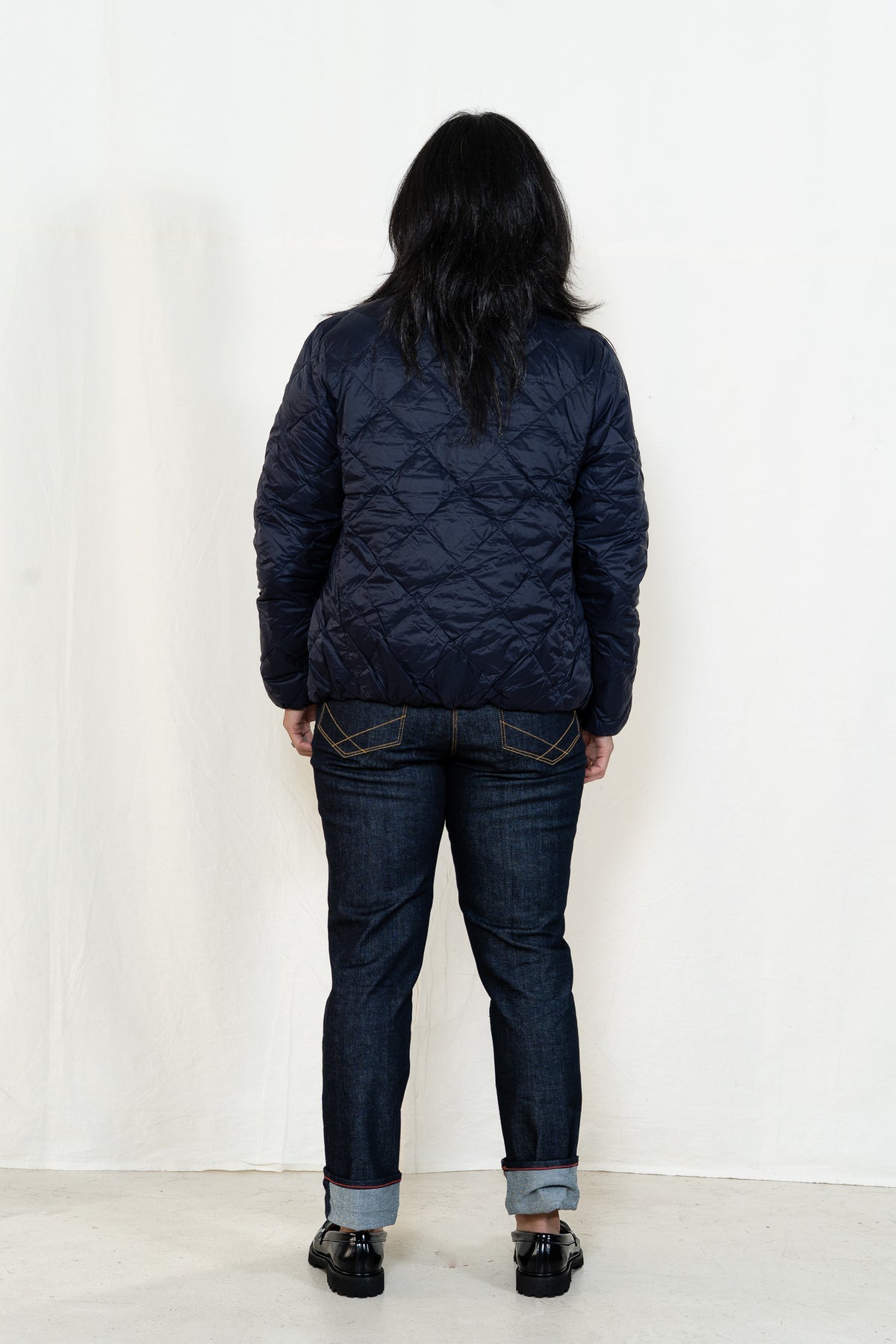 TAION City Crew Neck Jacket in Dark Navy