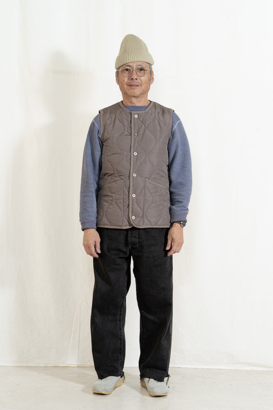 TAION Crew Neck Vest Light Mocha