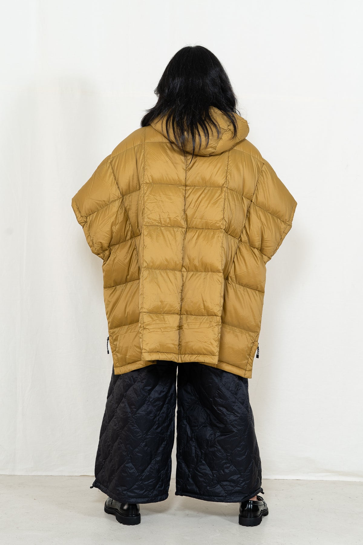TAION Fly Front Poncho in Coyote