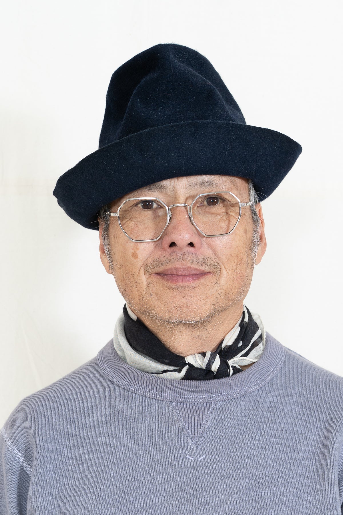 Reinhard Plank Artista Lapin Satin Hat in Blue