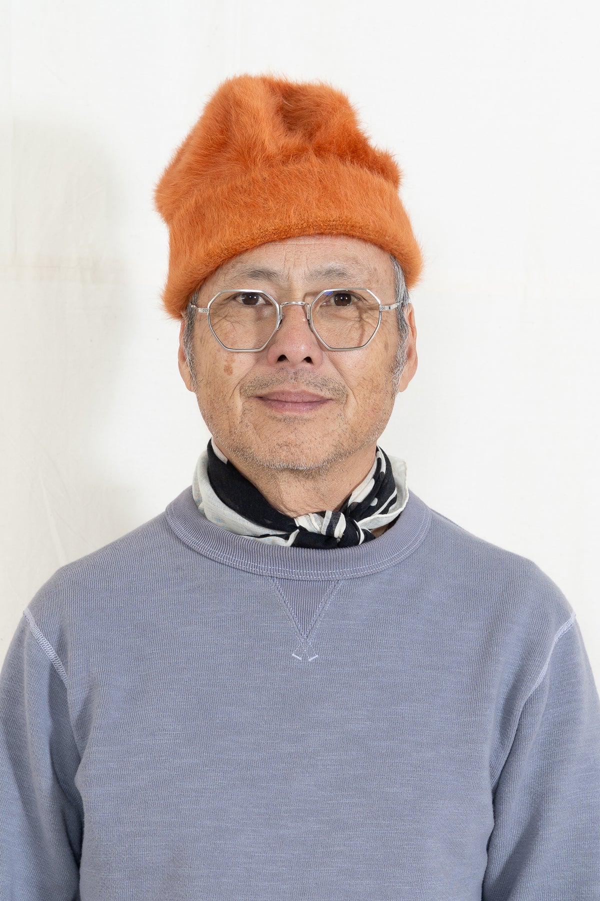 Reinhard Plank Cuffia Angora in Orange