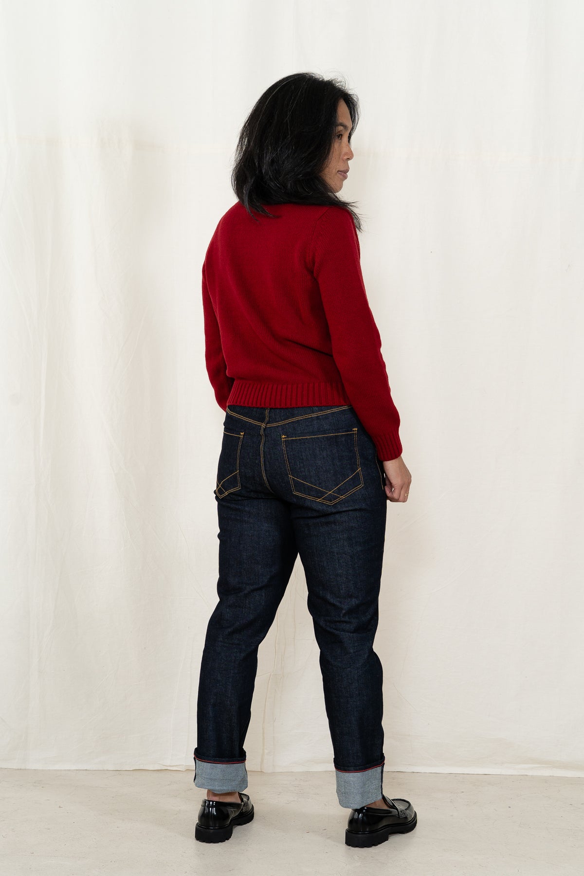 Casa Isaac Woman Side Button Jacket in Red