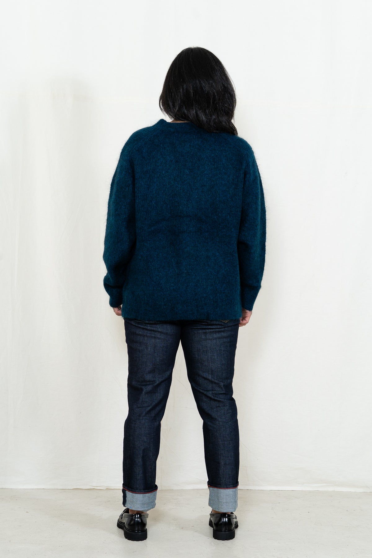 Sayaka Davis Mohair Cardigan in Midnight Blue