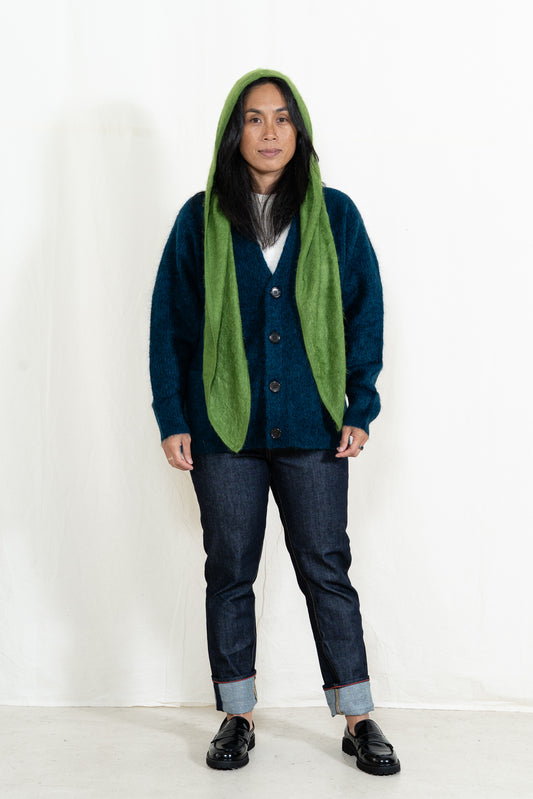 Sayaka Davis Hooded Cashmere Scarf in Cactus