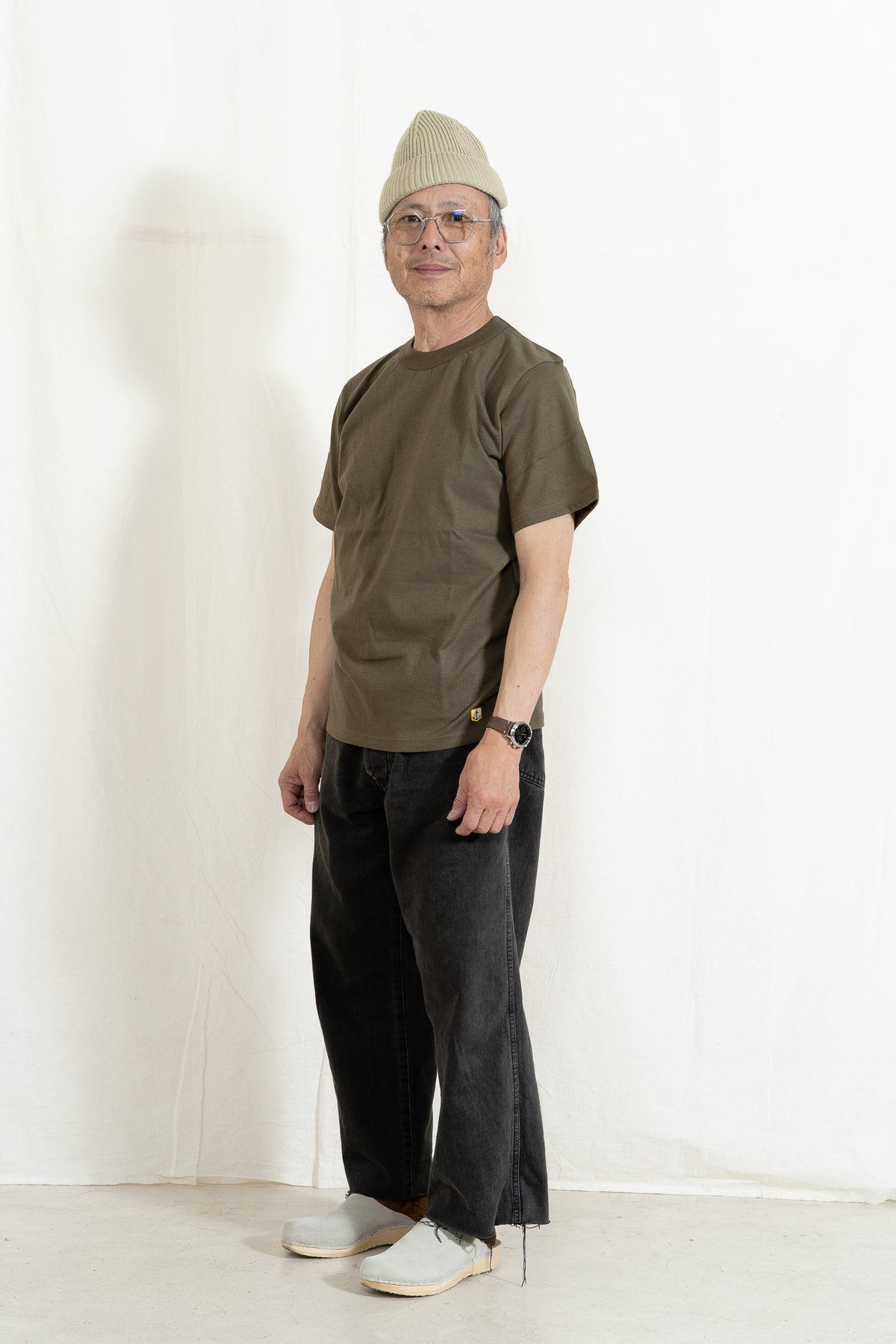 Armor-Lux Plain T-Shirt Callac in Olive
