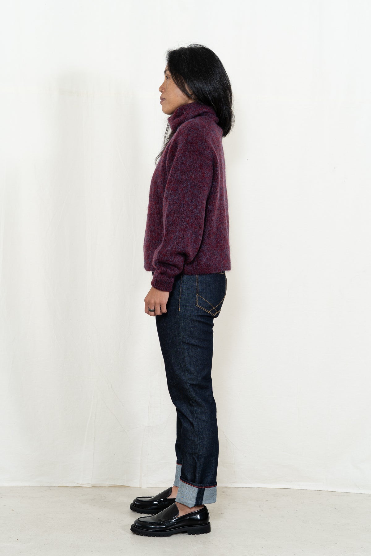 Sayaka Davis Mohair Highneck in Mulberry