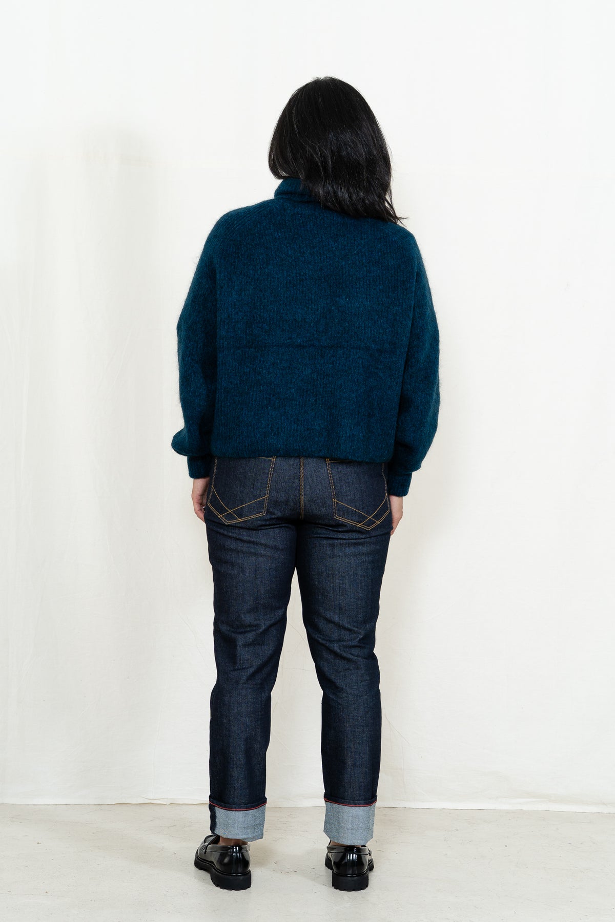 Sayaka Davis Mohair Highneck in Midnight Blue