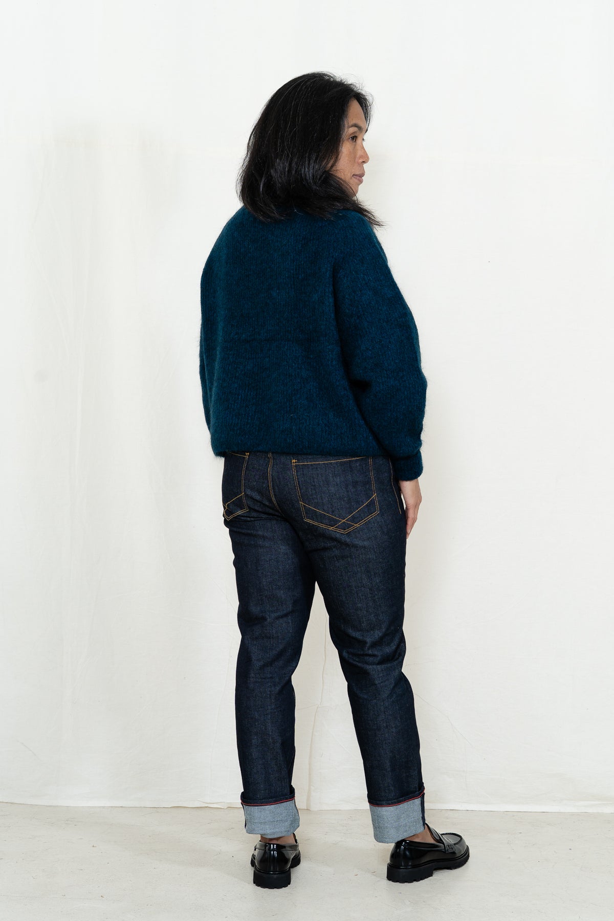 Sayaka Davis Mohair Highneck in Midnight Blue