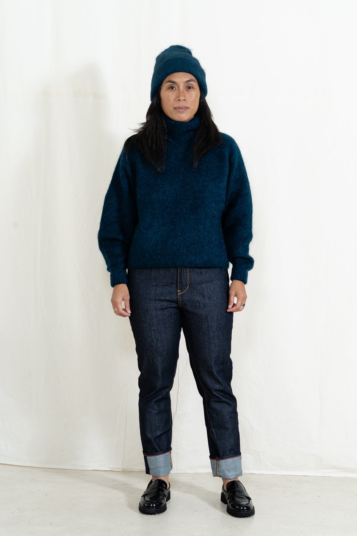 Sayaka Davis Mohair Beanie in Midnight Blue