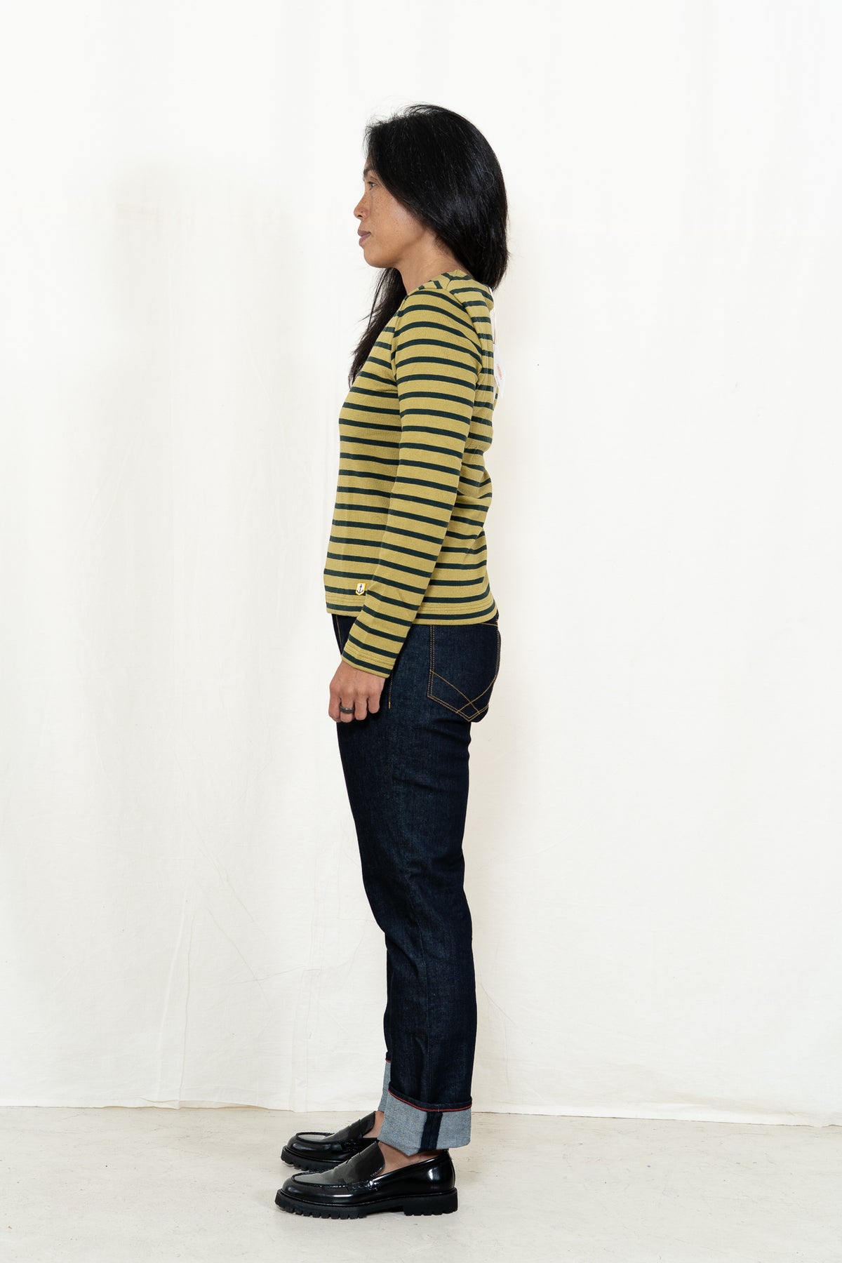 Armor-Lux Mariniere ML in Green Moss and Otranto