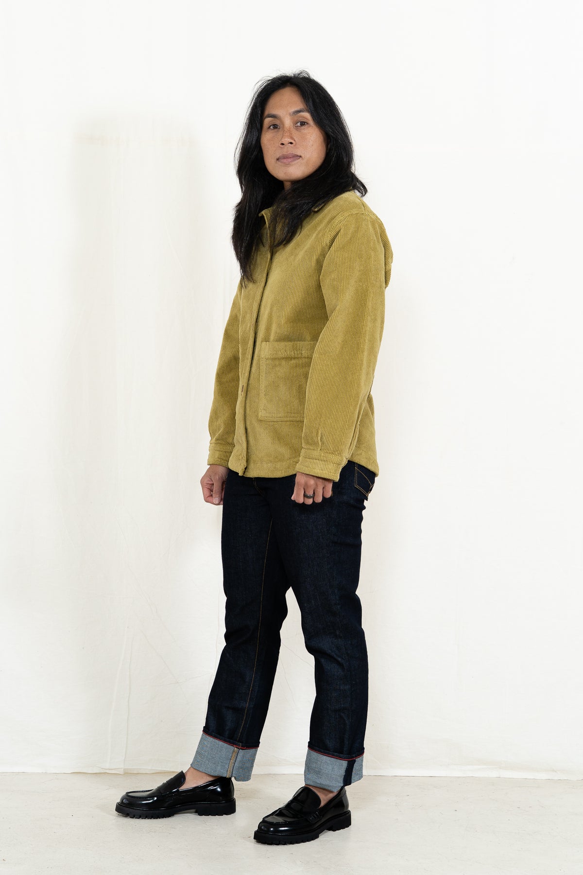 Armor-Lux Cord Fisherman's Jacket in Green Moss