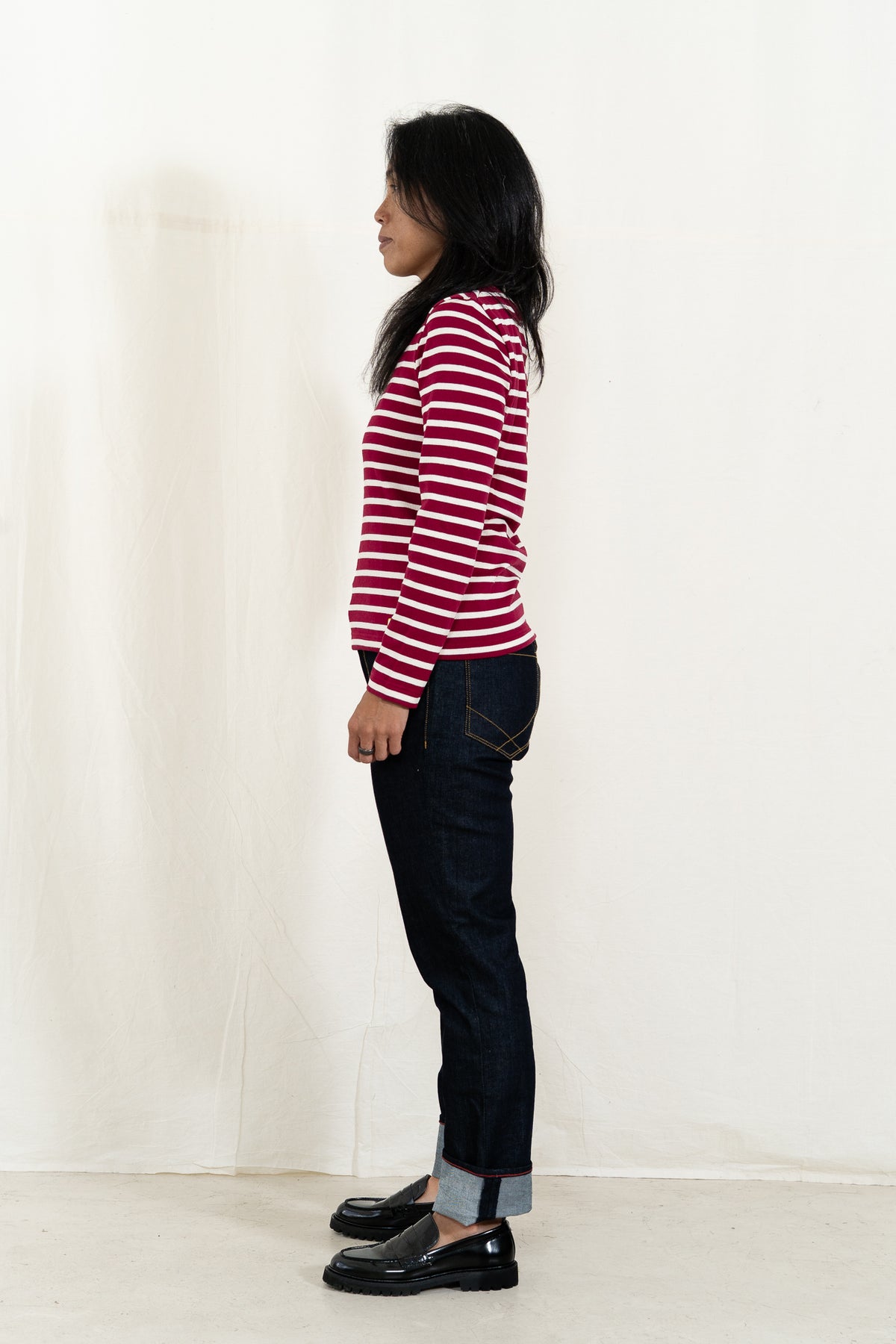Armor-Lux Mariniere ML in Beet and Nature