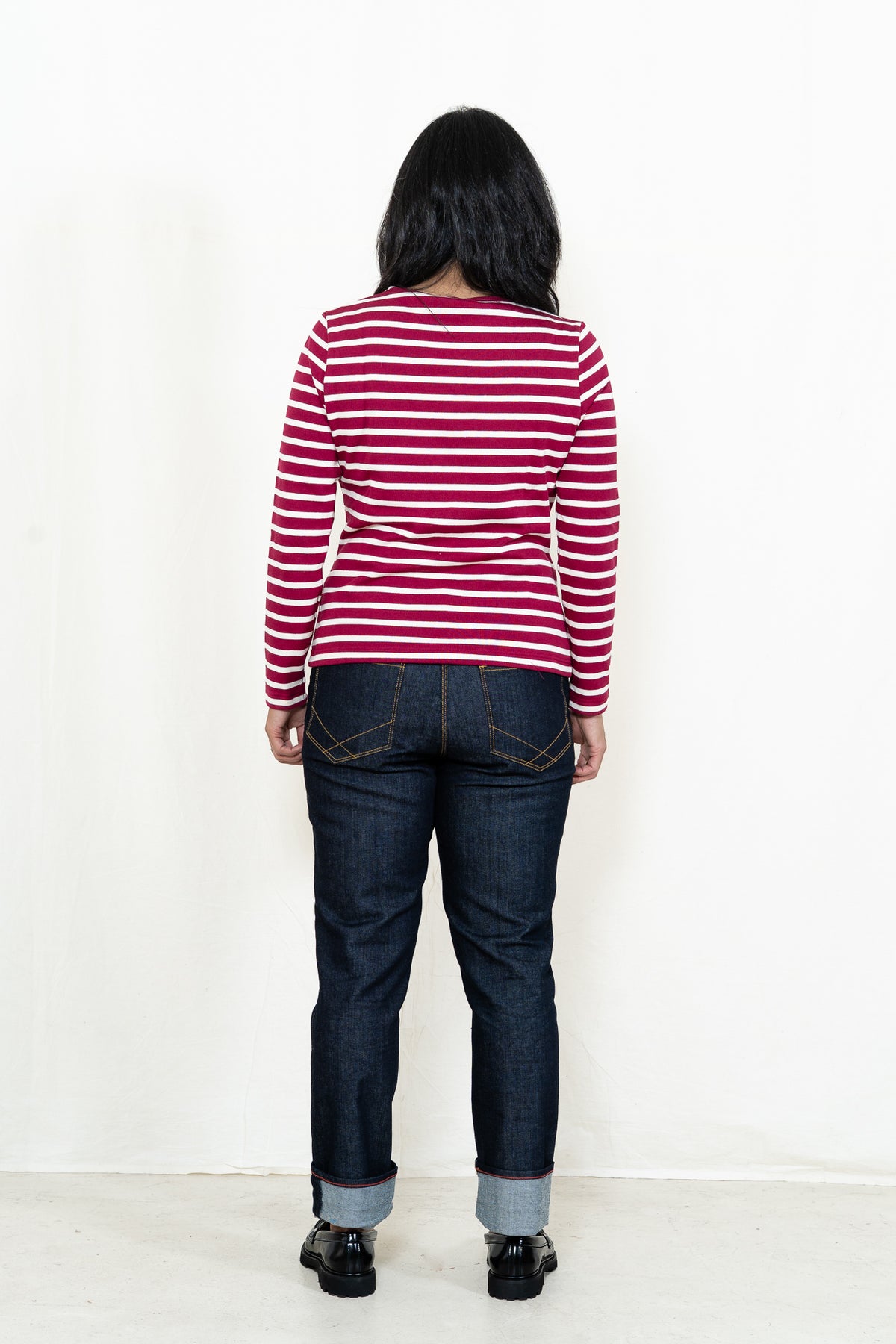 Armor-Lux Mariniere ML in Beet and Nature