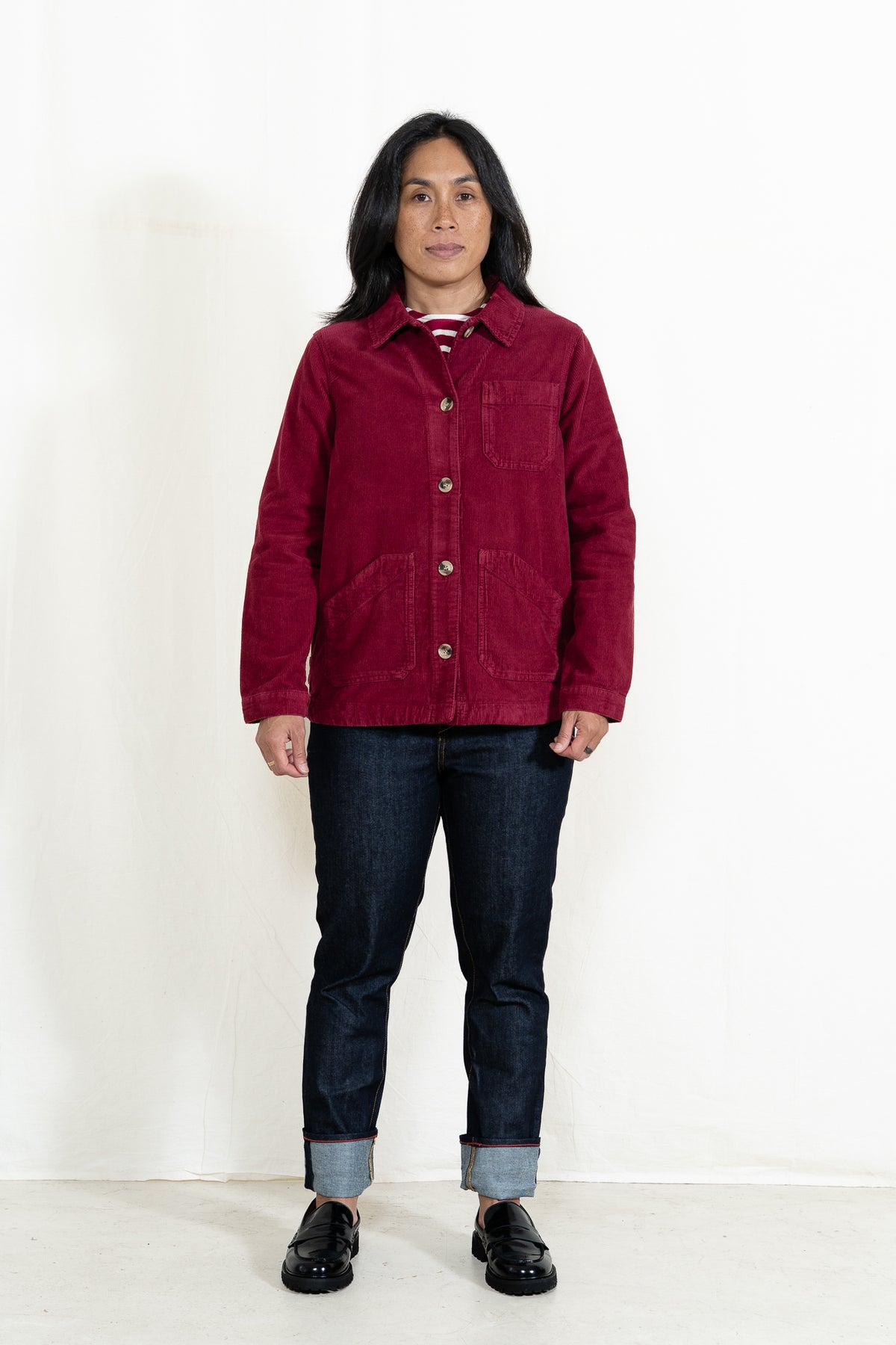 Armor-Lux Cord Fisherman's Jacket in Beet