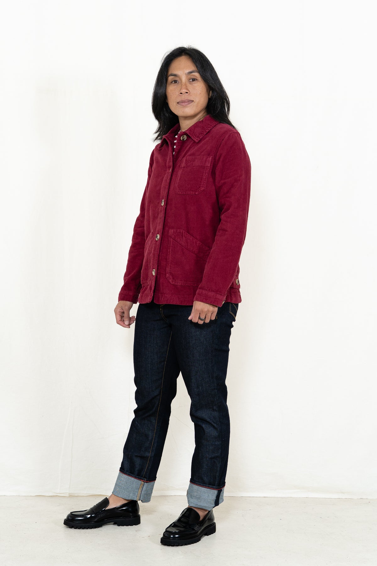 Armor-Lux Cord Fisherman's Jacket in Beet