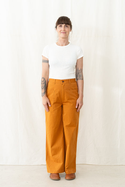 SARAHWEAR Ali Pant-High Density Twill in Rust