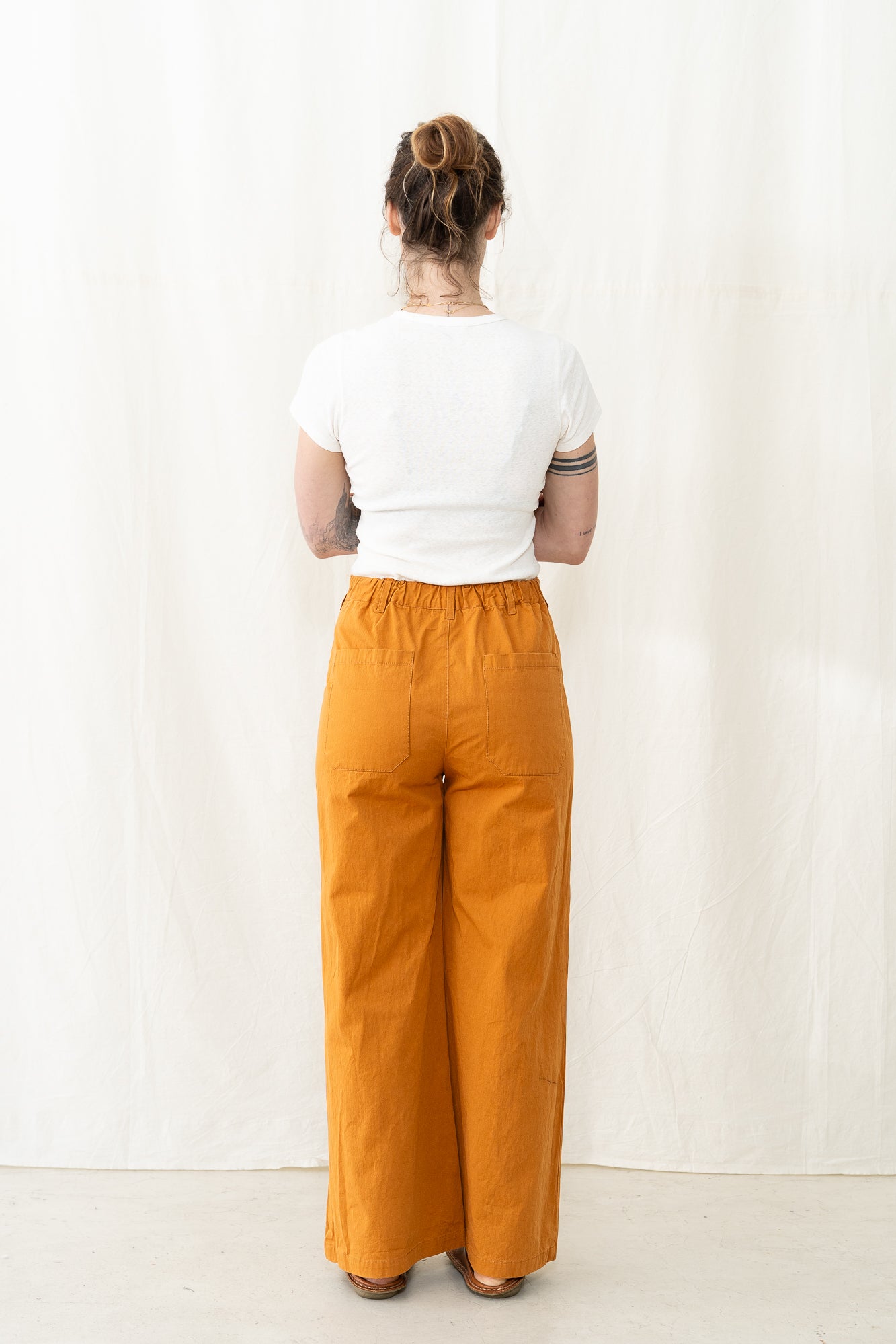 SARAHWEAR Ali Pant-High Density Twill in Rust