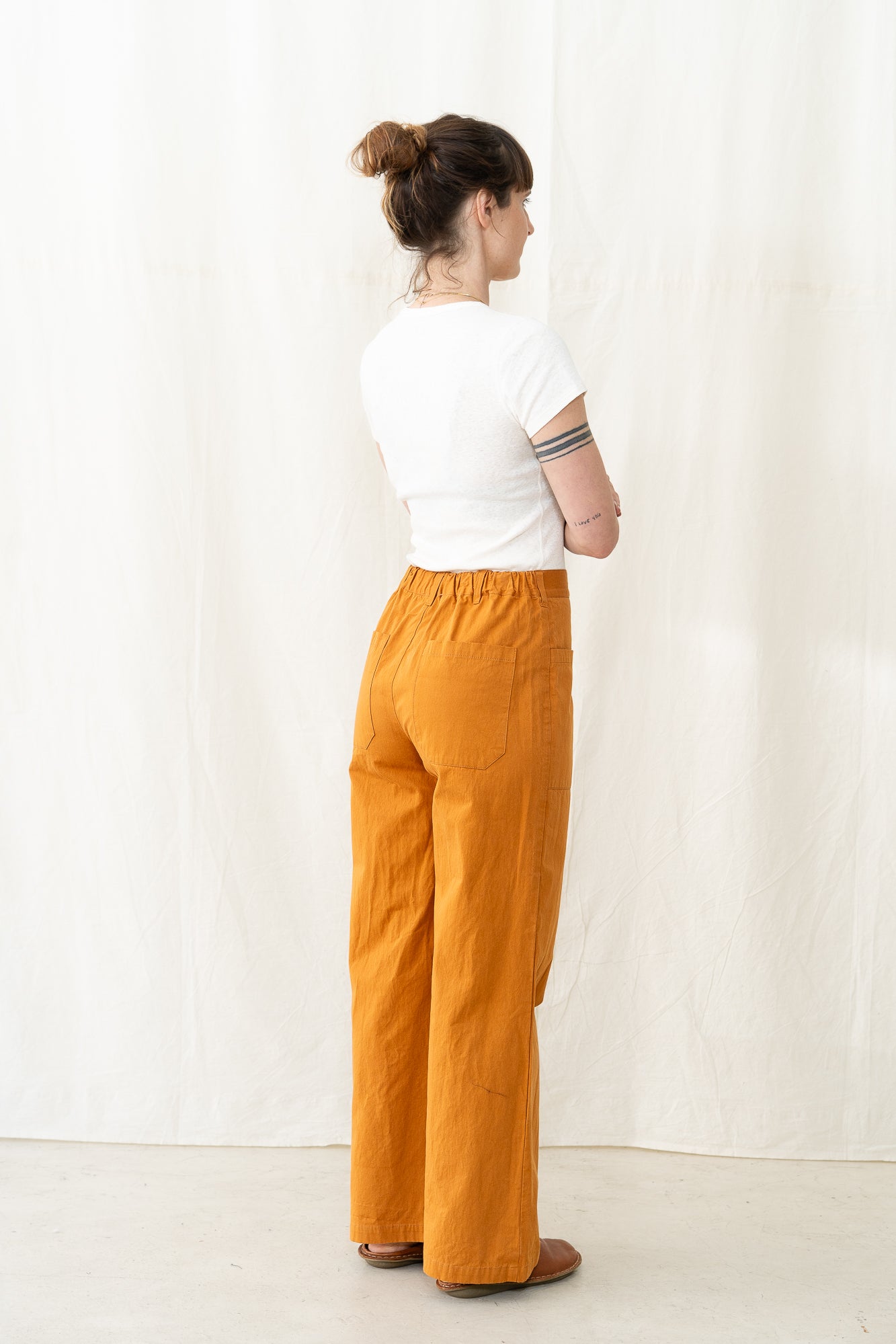 SARAHWEAR Ali Pant-High Density Twill in Rust