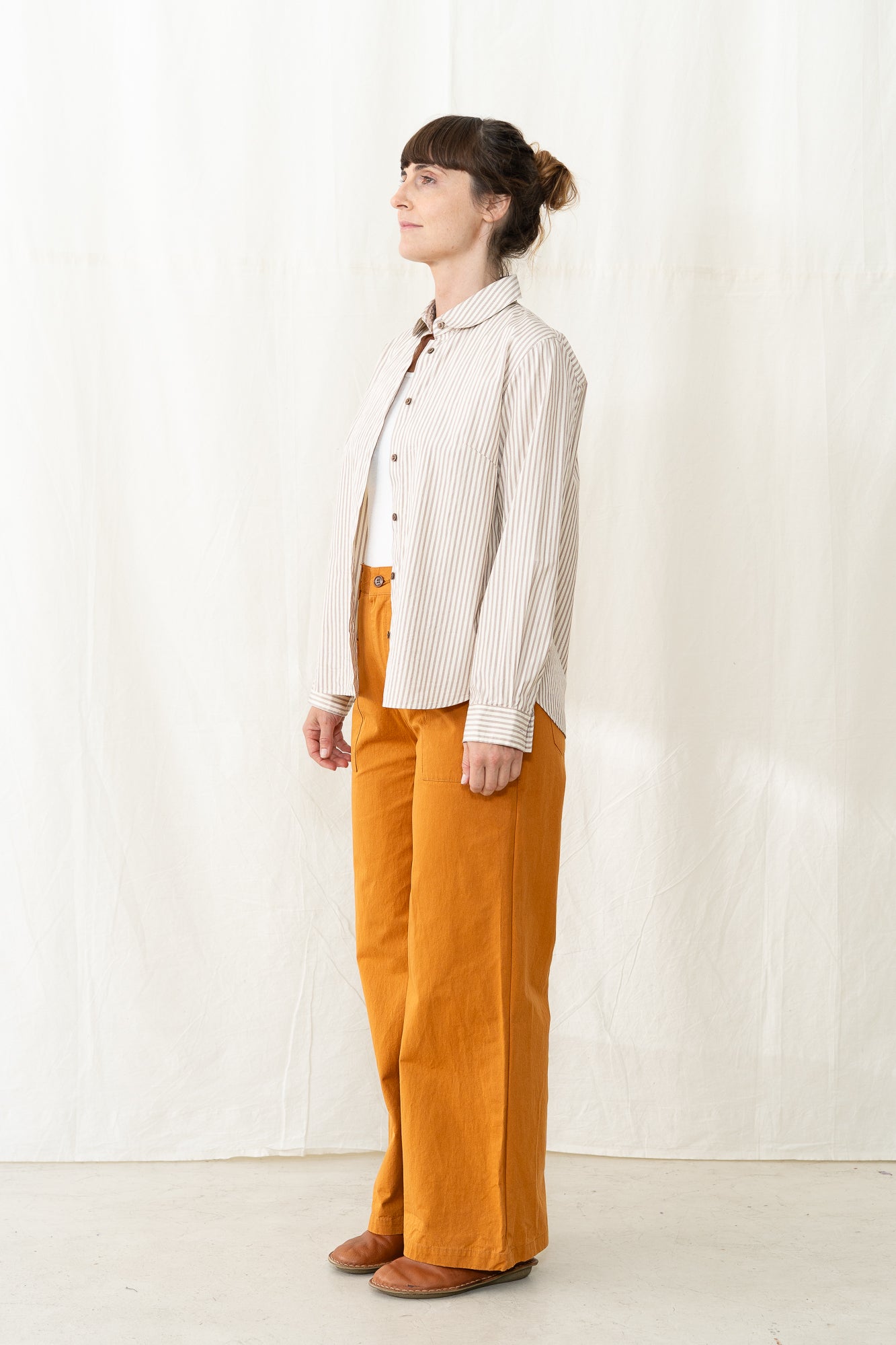 SARAHWEAR Sophia Shirt in Beige Stripe